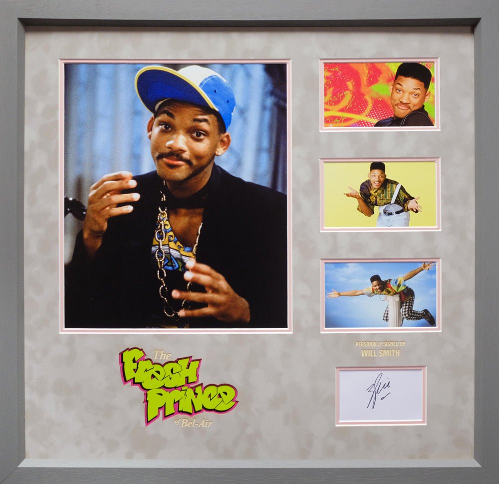 Fresh Prince Of Bel-Air signed white card by Will Smith - Memorabilia Framers Shop